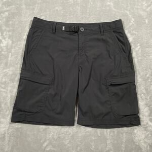 REI Coop Shorts Womens 10 Black Sahara Cargo Belted Hiking Trekking Outdoor